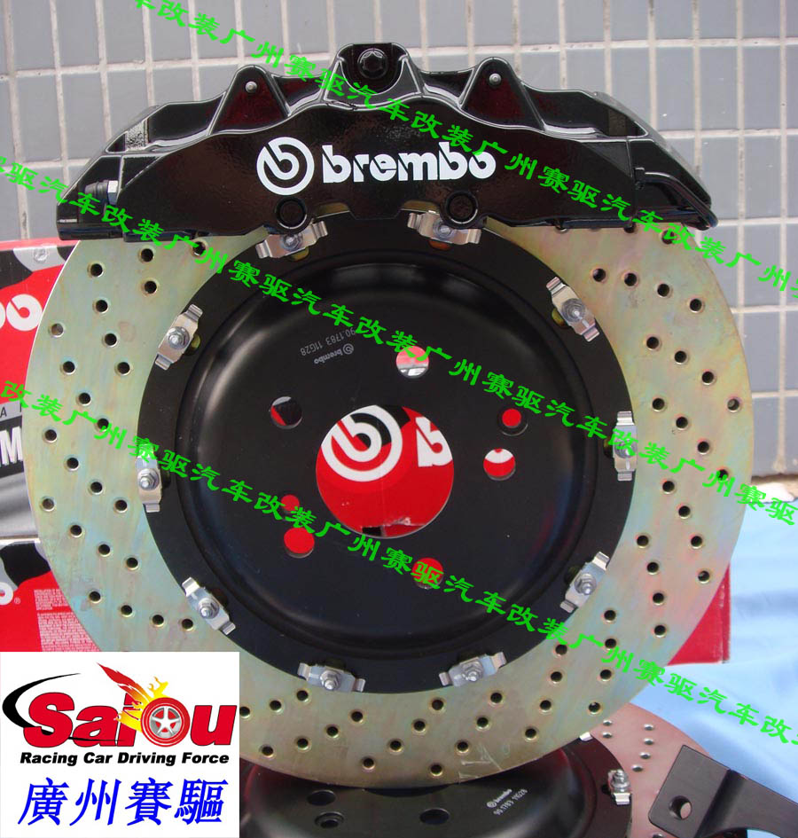 奔馳GL350/GL450改裝BREMBO大8活塞卡鉗剎車套裝 GL350、450專用brembo競技版剎車鮑魚