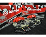 意大利BREMBO 8活塞卡鉗剎車套裝 大型越野車改裝剎車專用8活塞剎車鮑魚(yú)
